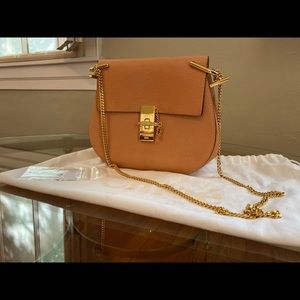 Chloë pink leather Drew bag